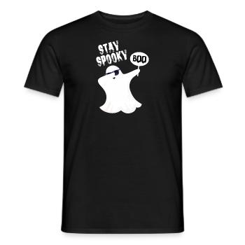 Stay Spooky Ghost Dab Boo Halloween Costume - Men's T-Shirt - black - Front - AI Model Male 178 light (178cm)
