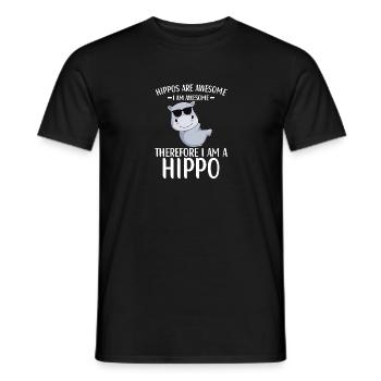 Tenue Hippo pour les enfants fans d’hippopotames - T-shirt homme - noir - Devant - AI Model Male 178 light (178cm)