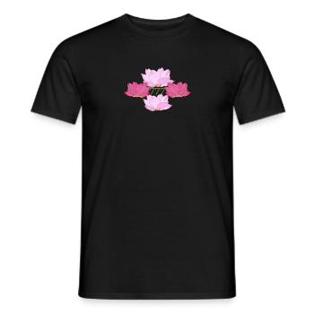 Spirituelle Lotus 777 Engel-Nummer - Männer T-Shirt - Schwarz - Vorne - AI Model Male 178 light (178cm)