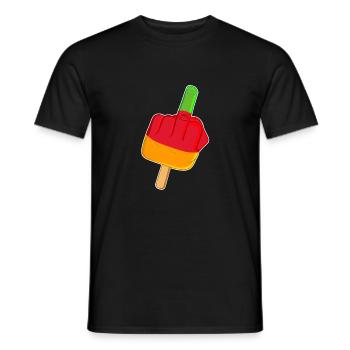 Sucette doigt puant Flutschfinger - T-shirt homme - noir - Devant - AI Model Male 178 light (178cm)