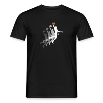 Basketball Player Dunking Basketball Player Sequence - Men's T-Shirt - black - Front - AI Model Male 178 light (178cm)