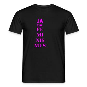 Ja zum Feminismus Geschenkidee Feministin - Männer T-Shirt - Schwarz - Vorne - AI Model Male 178 light (178cm)