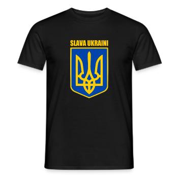 Slava ukraini - T-shirt homme - noir - Devant - AI Model Male 178 light (178cm)