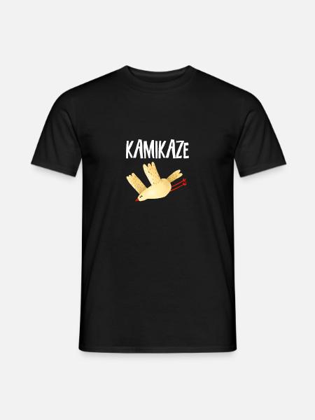 Kamikaze | Vogel im Sturzflug - Männer T-Shirt - Schwarz