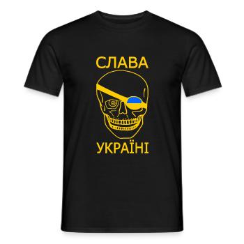 Slava ukraini - Männer T-Shirt - Schwarz - Vorne - AI Model Male 178 light (178cm)