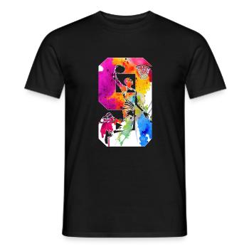 9E ANNIVERSAIRE BASKET-BALL NUMÉRO 9 - T-shirt homme - noir - Devant - AI Model Male 178 light (178cm)