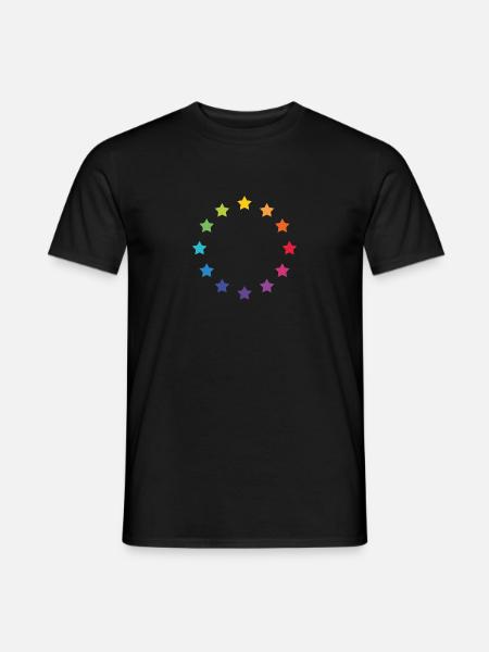 Europe Rainbow - Männer T-Shirt - Schwarz