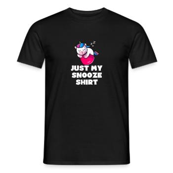 Unicorn snooze pajama nightgown - Men's T-Shirt - black - Front - AI Model Male 178 light (178cm)