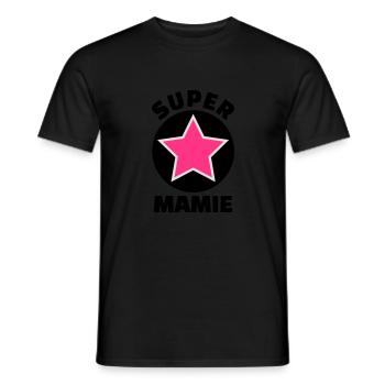 super mamie (v.5) - T-shirt homme - noir - Devant - AI Model Male 178 light (178cm)