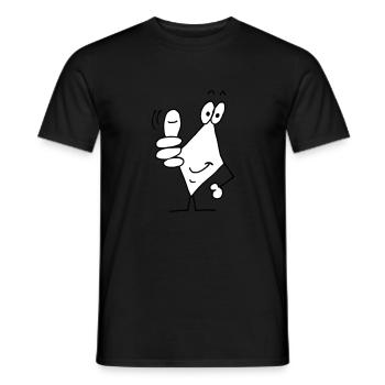 pouces vers le haut - T-shirt homme - noir - Devant - AI Model Male 178 light (178cm)