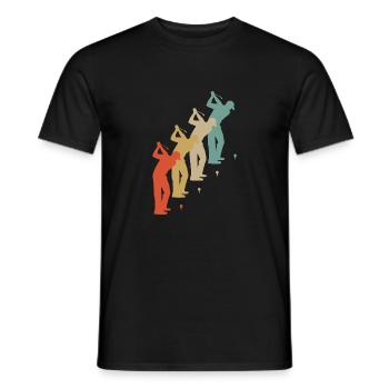 Golfeur rétro de golf de golf de style vintage - T-shirt homme - noir - Devant - AI Model Male 178 light (178cm)