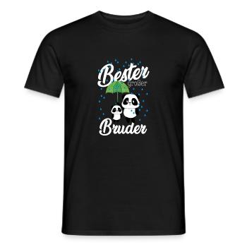 Bester großer Bruder Panda Geschwister Jungs - Männer T-Shirt - Schwarz - Vorne - AI Model Male 178 light (178cm)