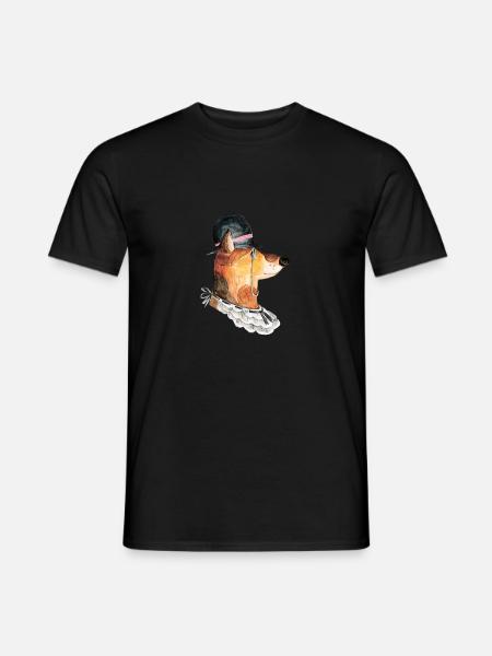 Gentleman Dog (Design 7) - Men's T-Shirt - black