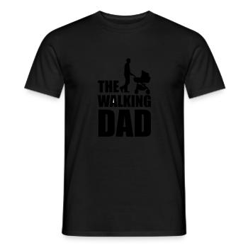 The walking dad - T-shirt homme - noir - Devant - AI Model Male 178 light (178cm)