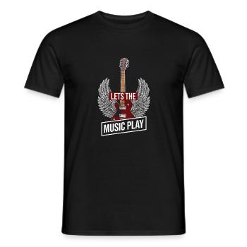 Blue-Let’s Rock - T-shirt homme - noir - Devant - AI Model Male 178 light (178cm)