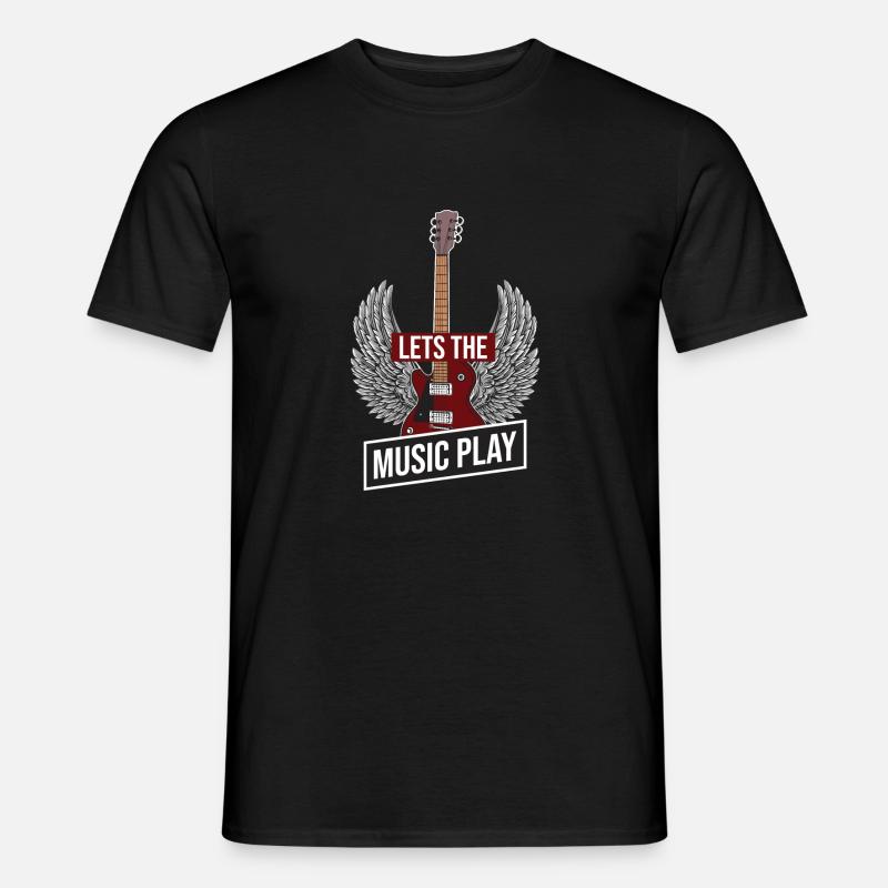 Blue-Let`s Rock - Männer T-Shirt - Schwarz