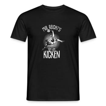 Mir reichts ich geh kicken Fußball Fußballer Gesch - Männer T-Shirt - Schwarz - Vorne - AI Model Male 178 light (178cm)
