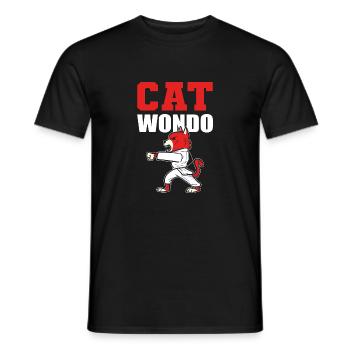 Chat Wondo Cat Lover Cadeau - T-shirt homme - noir - Devant - AI Model Male 178 light (178cm)