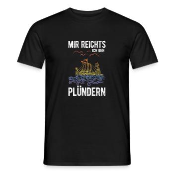 Nordische Wikinger Nordmänner Geschenk Plündern - Männer T-Shirt - Schwarz - Vorne - AI Model Male 178 light (178cm)