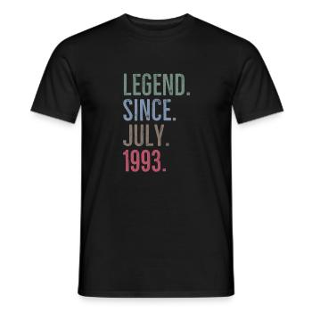 Légende depuis juillet 1993 - T-shirt homme - noir - Devant - AI Model Male 178 light (178cm)