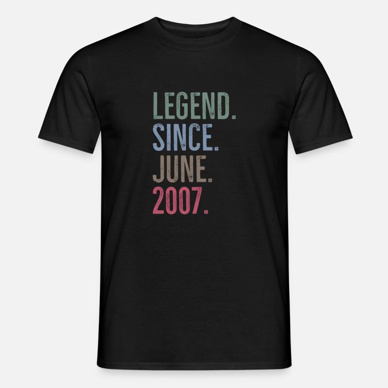 Legende seit Juni 2007 - Männer T-Shirt - Schwarz