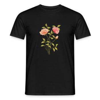 Fleur - T-shirt homme - noir - Devant - AI Model Male 178 light (178cm)