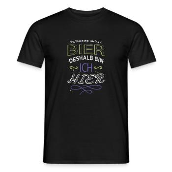 gerste statement kneipe geschenkidee - Männer T-Shirt - Schwarz - Vorne - AI Model Male 178 light (178cm)