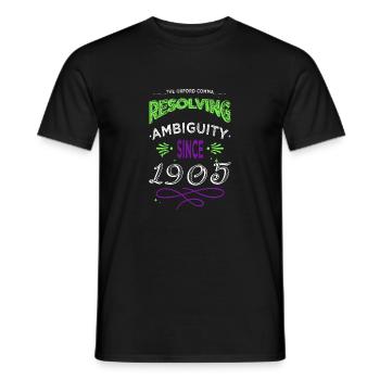 cycling writer literature funny reading happy - Men's T-Shirt - black - Front - AI Model Male 178 light (178cm)