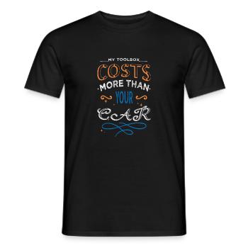 Blague auto mécanicien mécanicien aérien cadeau - T-shirt homme - noir - Devant - AI Model Male 178 light (178cm)