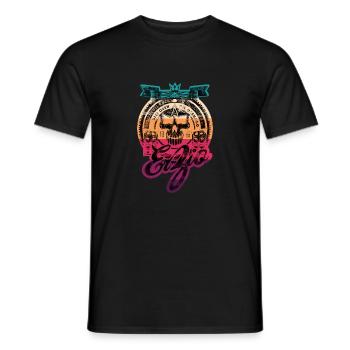 Perverted loud guitars sound from Spain - Men's T-Shirt - black - Front - AI Model Male 178 light (178cm)