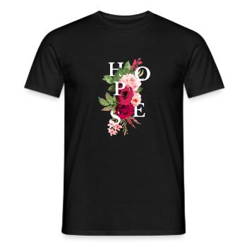 Hopes flowers - T-shirt homme - noir - Devant - AI Model Male 178 light (178cm)