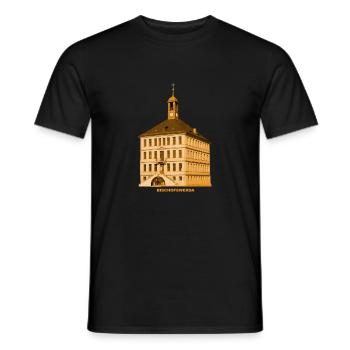 Bischofswerda Rathaus Oberlausitz Sachsen - Männer T-Shirt - Schwarz - Vorne - AI Model Male 178 light (178cm)