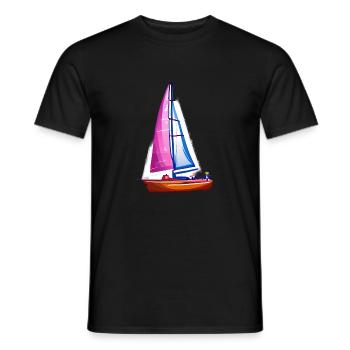 Segelsport Segeln Segelboot Segler Segelschiff - Männer T-Shirt - Schwarz - Vorne - AI Model Male 178 light (178cm)