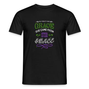 alien ufo aesthetic alien spacecraft memes funny - Männer T-Shirt - Schwarz - Vorne - AI Model Male 178 light (178cm)