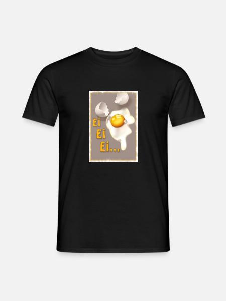 Eieiei - Männer T-Shirt - Schwarz