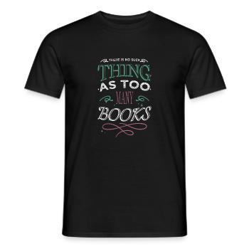 book lover feminine book children book fan - Men's T-Shirt - black - Front - AI Model Male 178 light (178cm)