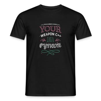 college student joke funny sayings pc quote admin - Männer T-Shirt - Schwarz - Vorne - AI Model Male 178 light (178cm)