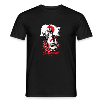 Japan Samurai Anime - Männer T-Shirt - Schwarz - Vorne - AI Model Male 178 light (178cm)