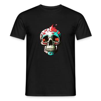 Creative Skull Artwork - Men's T-Shirt - black - Front - AI Model Male 178 light (178cm)