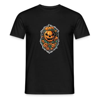 halloween - citrouille - peur - T-shirt homme - noir - Devant - AI Model Male 178 light (178cm)