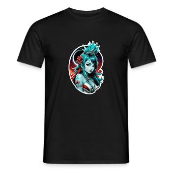 Indische Prinzessin - Aztek - Männer T-Shirt - Schwarz - Vorne - AI Model Male 178 light (178cm)