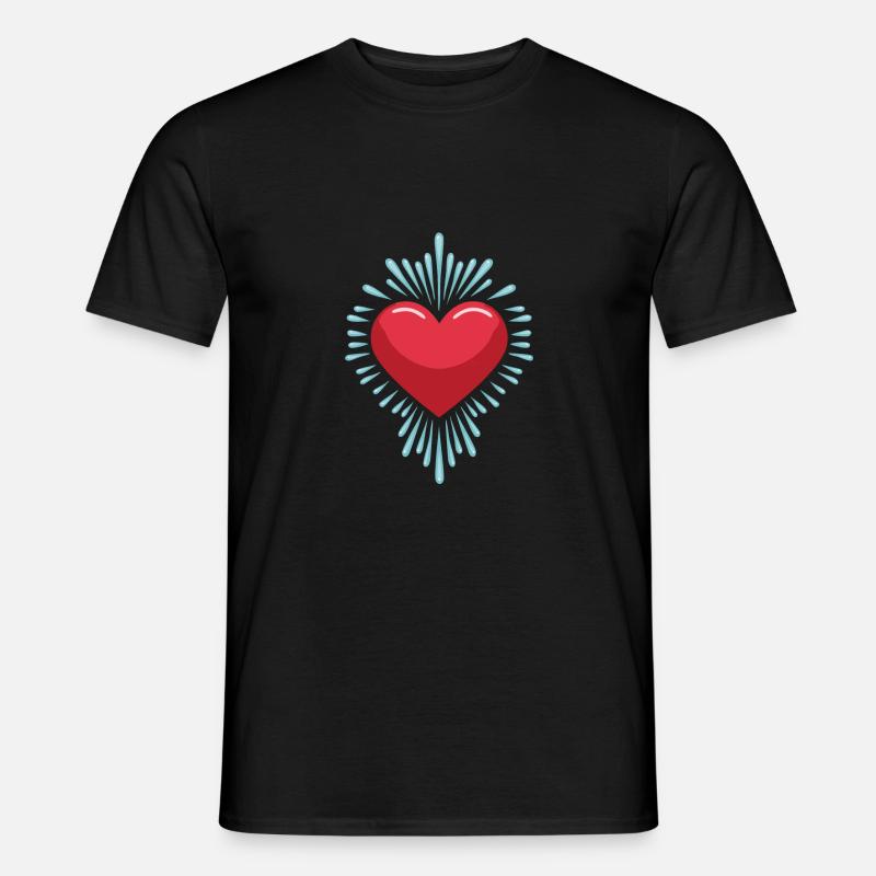 Herz - Explosive Liebe - Männer T-Shirt - Schwarz