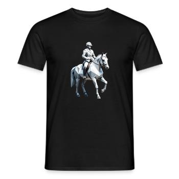 Low Poly Horse Rider - Ballet Design - Men's T-Shirt - black - Front - AI Model Male 178 light (178cm)