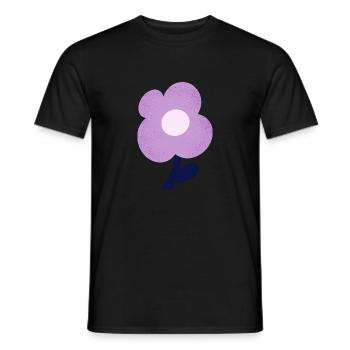 Fleur violette - T-shirt homme - noir - Devant - AI Model Male 178 light (178cm)