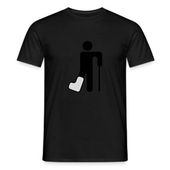 broken_leg - T-shirt homme - noir - Devant - AI Model Male 178 light (178cm)