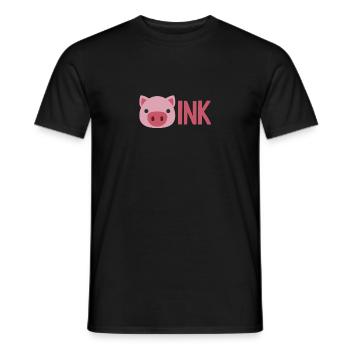 Oink Pig Head T-Shirt Chinese Year Of The Pig Pun - Men's T-Shirt - black - Front - AI Model Male 178 light (178cm)
