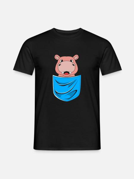Hippopotamus - Men's T-Shirt - black