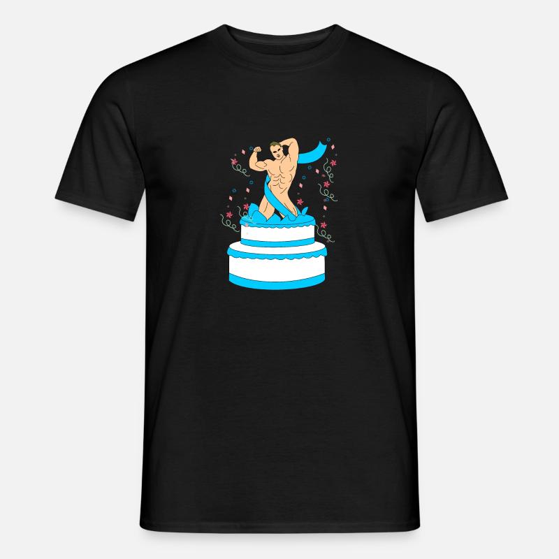 Striptease Überraschung Mann Nackt Junggesellen - Männer T-Shirt - Schwarz