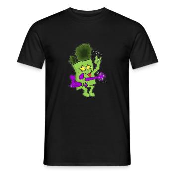 B-ROCK-OLI - Men's T-Shirt - black - Front - AI Model Male 178 light (178cm)