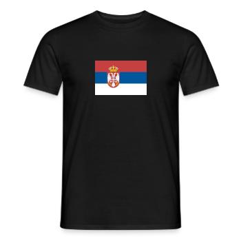 serbia - T-shirt homme - noir - Devant - AI Model Male 178 light (178cm)